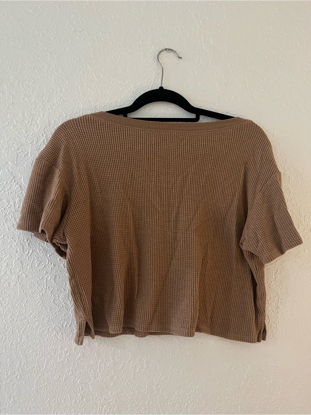 Abercrombie & Fitch Waffle Lounge Wide Leg Pants and Henley Tee Set - Picture 8 of 9